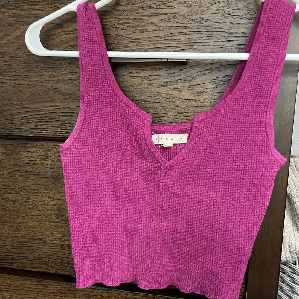 LA Hearts - PacSun waffle knit cropped tank top